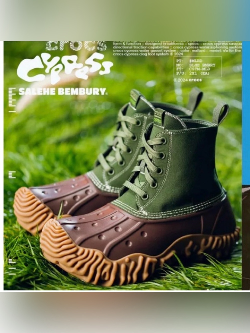 Crocs Pollex Cypress by Salehe Bembury Mallard Duck Boot